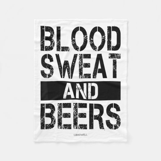 Blood Sweat And Beers - Fitness Gym Motivational S Fleece Deken (Voorkant)