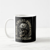 Blood Sweat Profanity Construction Worker Skull Bl Koffiemok (Links)
