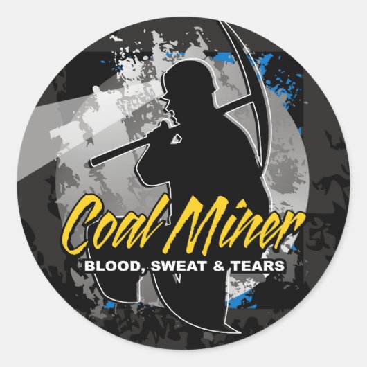 BLOOD, SWEAT & TEARS RONDE STICKER (Voorkant)