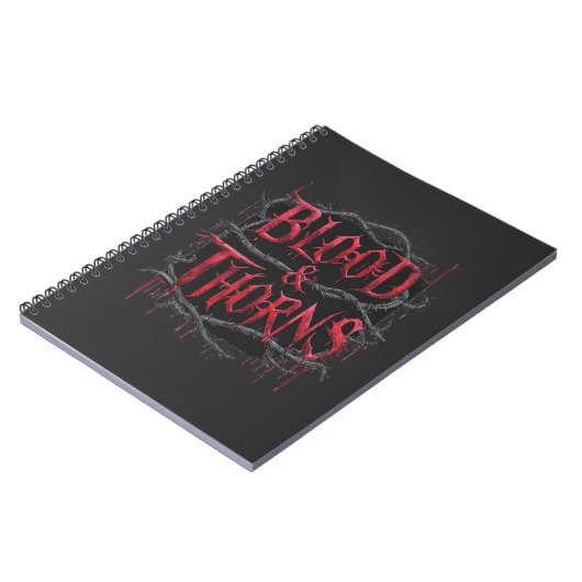 Blood & Thorns Gothic Design - Donker en Edgy Notitieboek (Linkerzijde)