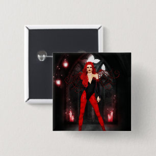 Blood Wing Enchantress Vierkante Button 5,1 Cm
