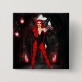 Blood Wing Enchantress Vierkante Button 5,1 Cm (Voorkant)