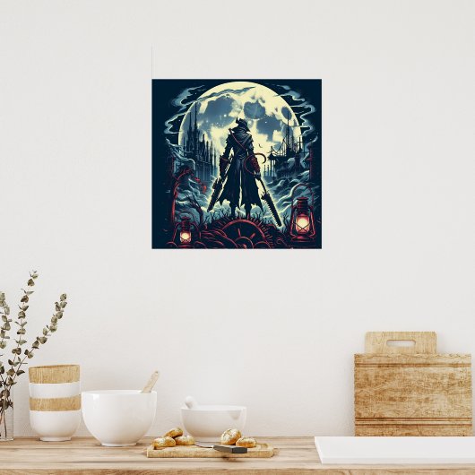 Bloodborne Videogame Hunters Poster (Keuken)