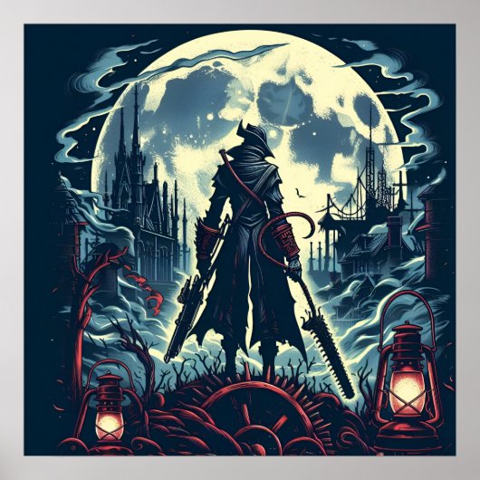 Bloodborne Videogame Hunters Poster (Voorkant)