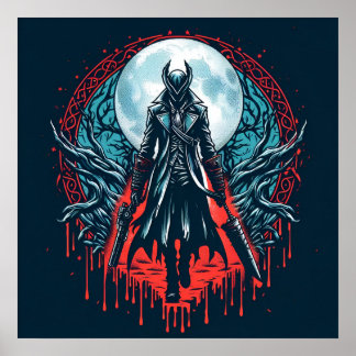 Bloodborne Videogame Hunters Poster