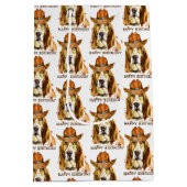 Bloodhond van Birthday met Cowboy Pet Medium Cadeauzakje (Achterkant)