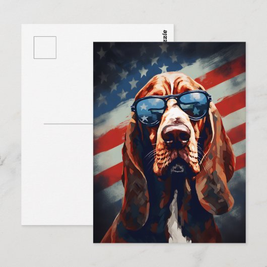 Bloodhound 4 juli Onafhankelijkheidsdag Briefkaart (Voorkant / Achterkant)