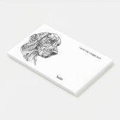 Bloodhound Abstracte Art Dog Naam Post-it® Notes (Schuin)