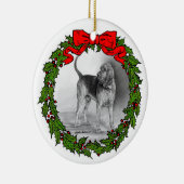Bloodhound Art van Glenda S. Harlan Keramisch Ornament (Rechts)