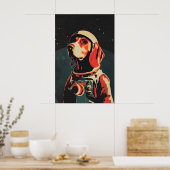 Bloodhound Astronaut Poster, Bloodhound Retro Poster (Keuken)