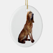 Bloodhound (B) - Zittend Keramisch Ornament (Rechts)