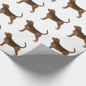 Bloodhound Basic Breed Illustratie Silhouette Cadeaupapier (Hoek)