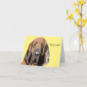 Bloodhound Be Well Kaart (Gele Bloem)