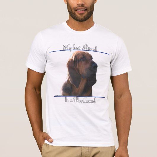 Bloodhound Beste Vriend; Bloodhound geschenken; T-shirt (Voorkant)