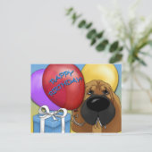 Bloodhound Birthday Briefkaart (Staand voorkant)