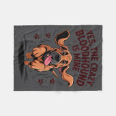 Bloodhound Breed Cute Pet Dog Lover Cartoon Funny  Fleece Deken (Voorkant (Horizontaal))