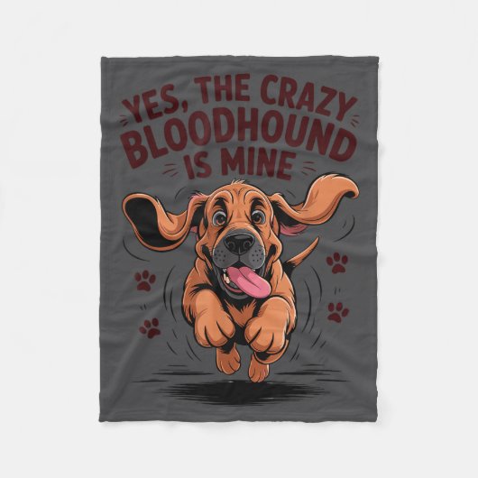 Bloodhound Breed Cute Pet Dog Lover Cartoon Funny  Fleece Deken (Voorkant)