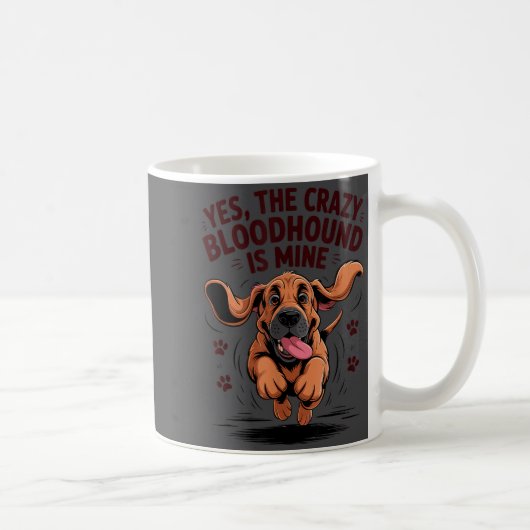 Bloodhound Breed Cute Pet Dog Lover Cartoon Funny  Koffiemok (Rechts)