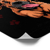 Bloodhound Breed Cute Pet Dog Lover Cartoon Funny  Poster (Hoek)