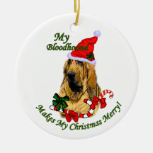 Bloodhound Christmas Gifts Ornament