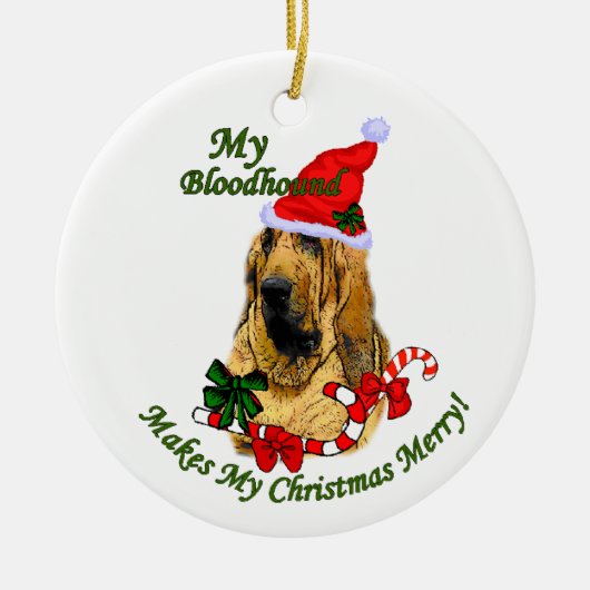Bloodhound Christmas Gifts Ornament (Voorkant)