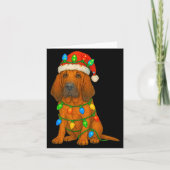 Bloodhound Christmas Lights Dog Lover Xmas Pajama  Kaart (Voorkant)