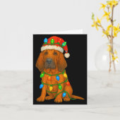 Bloodhound Christmas Lights Dog Lover Xmas Pajama  Kaart (Gele Bloem)