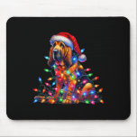 Bloodhound Christmas Lights Santa Hat Hondenliefhe Muismat<br><div class="desc">Bloodhound Christmas Lights Santa Hat Hondenliefhebber</div>