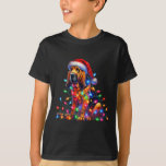 Bloodhound Christmas Lights Santa Hat Hondenliefhe T-shirt<br><div class="desc">Bloodhound Christmas Lights Santa Hat Hondenliefhebber</div>