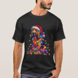 Bloodhound Christmas Lights Santa Hat Hondenliefhe T-shirt<br><div class="desc">Bloodhound Christmas Lights Santa Hat Hondenliefhebber</div>