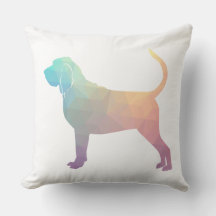 Bloodhound Colorful Geo Pattern Silhouette Pastel