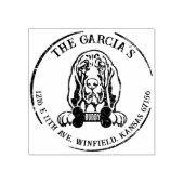 Bloodhound Custom Family Return-adres Rubberstempel (Afrduk)