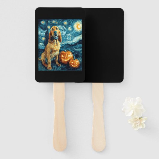 Bloodhound Cute Dog Halloween Jack O Lantern Pumpk Handwaaier (Voorkant en achterkant)