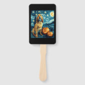 Bloodhound Cute Dog Halloween Jack O Lantern Pumpk Handwaaier (Voorkant)