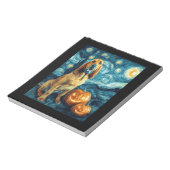 Bloodhound Cute Dog Halloween Jack O Lantern Pumpk Notitieblok (Linkerzijde)