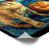 Bloodhound Cute Dog Halloween Jack O Lantern Pumpk Poster (Hoek)