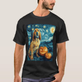 Bloodhound Cute Dog Halloween Jack O Lantern Pumpk T-shirt (Voorkant)