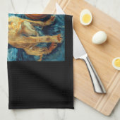 Bloodhound Cute Dog Halloween Jack O Lantern Pumpk Theedoek (Quarter Fold)