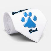 Bloodhound Dad Blue Pawprint Stropdas (Opgerold)