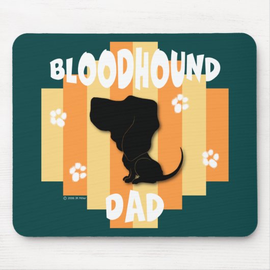 Bloodhound Dad Mousepad Muismat (Voorkant)