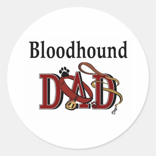 Bloodhound Dad Sticker (Voorkant)