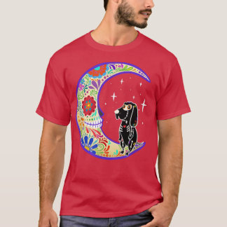 Bloodhound Dia de Los Muertos Skeleton T-shirt