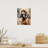 Bloodhound Dog Art Print Poster (Keuken)