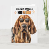 Bloodhound Dog Beste HuMOM Ooit Moederdag Feestdagen Kaart (Voorkant)