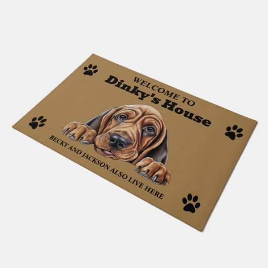 Bloodhound Dog Deurmat (Schuin)