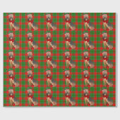 Bloodhound Dog Funny Holiday met kerstmis Cadeaupapier (Vlak)