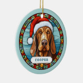 Bloodhound Dog Keramische Cirkel Ornament (Rechts)