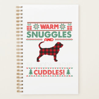 Bloodhound Dog Kerstmis Shirt Pajama Ugly Christm Planner