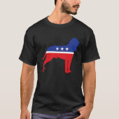 Bloodhound Dog Political Symbol Election Mascot T-shirt (Voorkant)