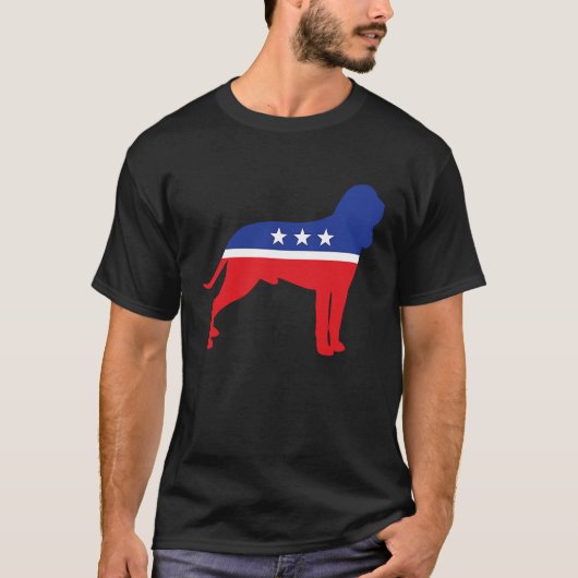 Bloodhound Dog  Political Symbol Election Mascot T-shirt (Voorkant)